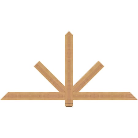 Ekena Millwork Kennewick Timber Gable Bracket, Western Red Cedar, 60"W x 30"H x 1 1/2"D x 3 1/2"F, 12/12 Pitch GBW060X30X0204KEN00SWR